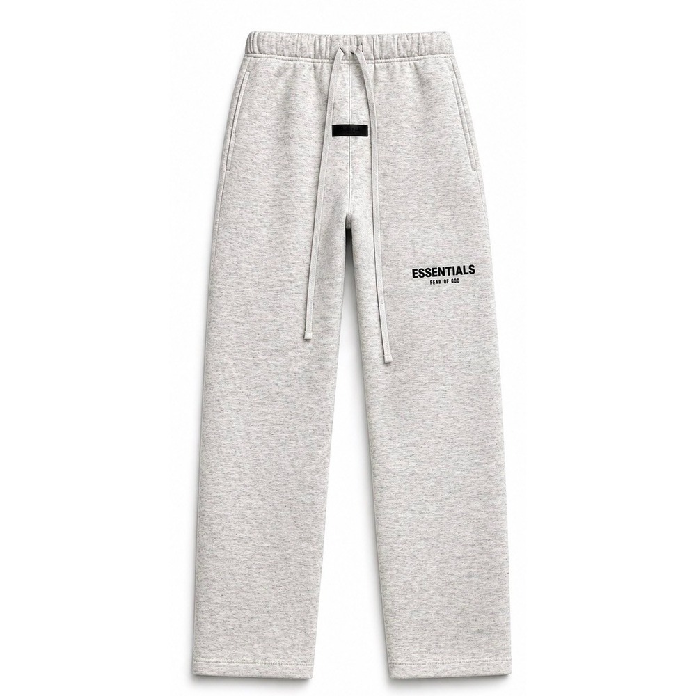 Fear of God Essentials Sweatpants Light Oatmeal Grey Logo Relaxed Fit Small NWT - Picture 6 of 7